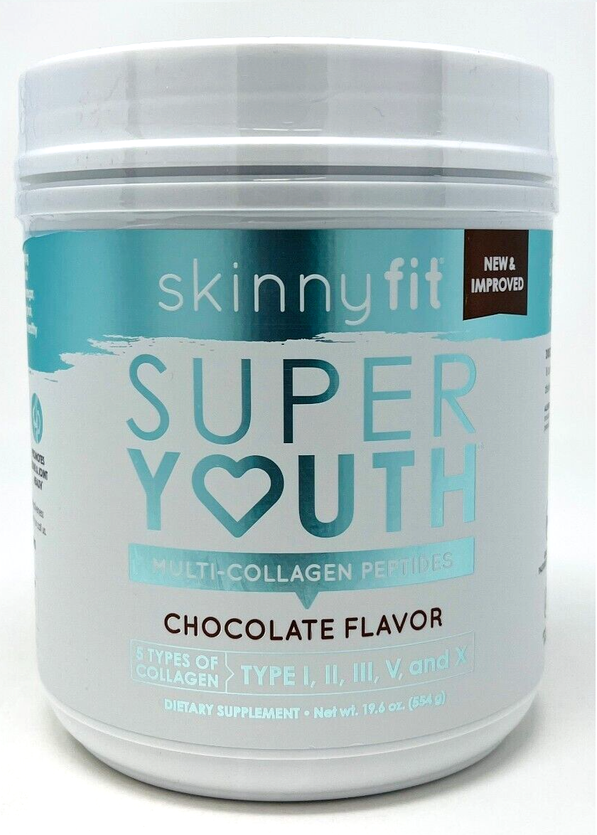 SkinnyFit Super Youth Multi-Collagen Peptides Chocolate Flavor NEW Skinny Fit